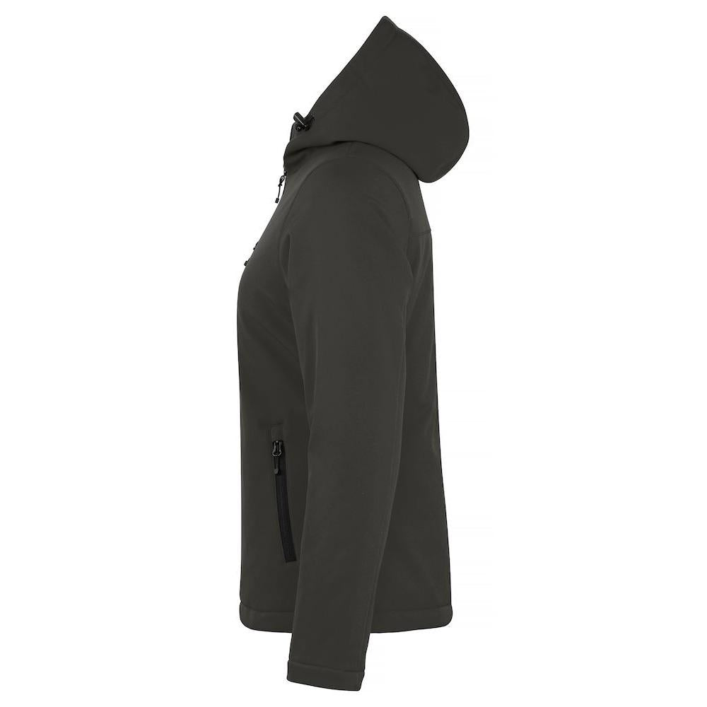 Dark Grey - Side - Clique Womens-Ladies Padded Soft Shell Jacket