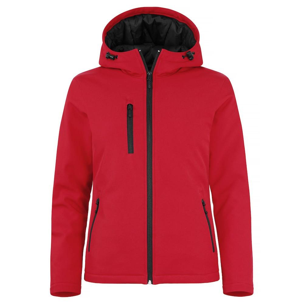 Red - Front - Clique Womens-Ladies Padded Soft Shell Jacket
