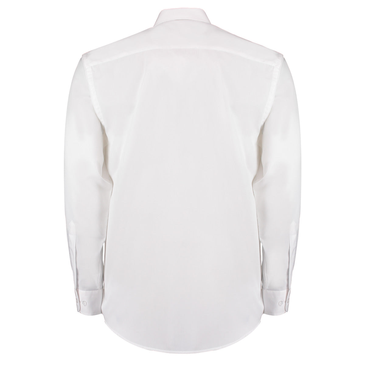 White - Side - Kustom Kit Mens Long Sleeve Business Shirt