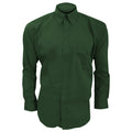 Bottle Green - Front - Kustom Kit Mens Long Sleeve Corporate Oxford Shirt
