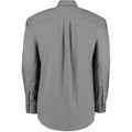 Charcoal - Back - Kustom Kit Mens Long Sleeve Corporate Oxford Shirt