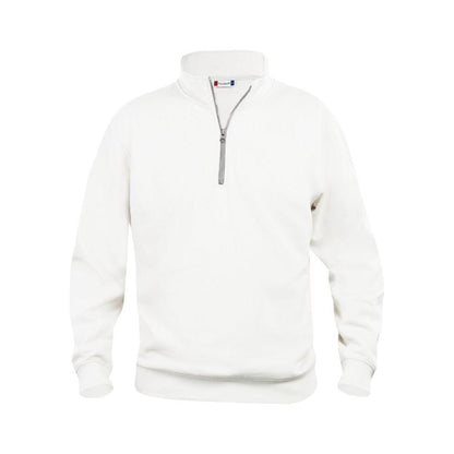 White - Front - Clique Unisex Adult Basic Half Zip Sweatshirt