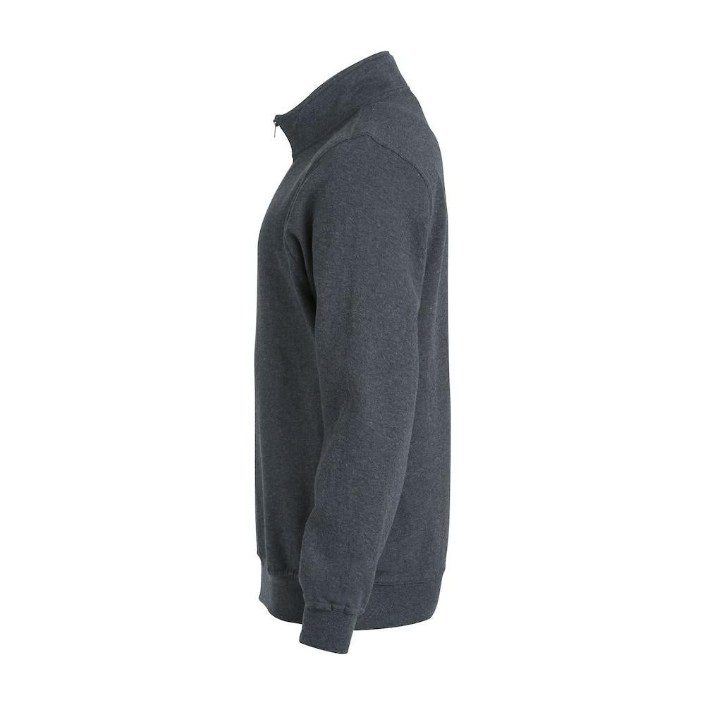 Anthracite Melange - Back - Clique Unisex Adult Basic Half Zip Sweatshirt