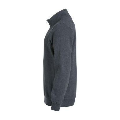 Anthracite Melange - Back - Clique Unisex Adult Basic Half Zip Sweatshirt