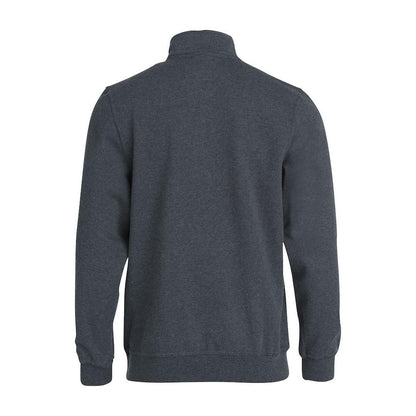 Anthracite Melange - Side - Clique Unisex Adult Basic Half Zip Sweatshirt