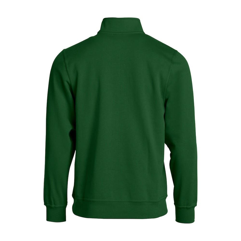 Bottle Green - Lifestyle - Clique Unisex Adult Basic Half Zip Sweatshirt
