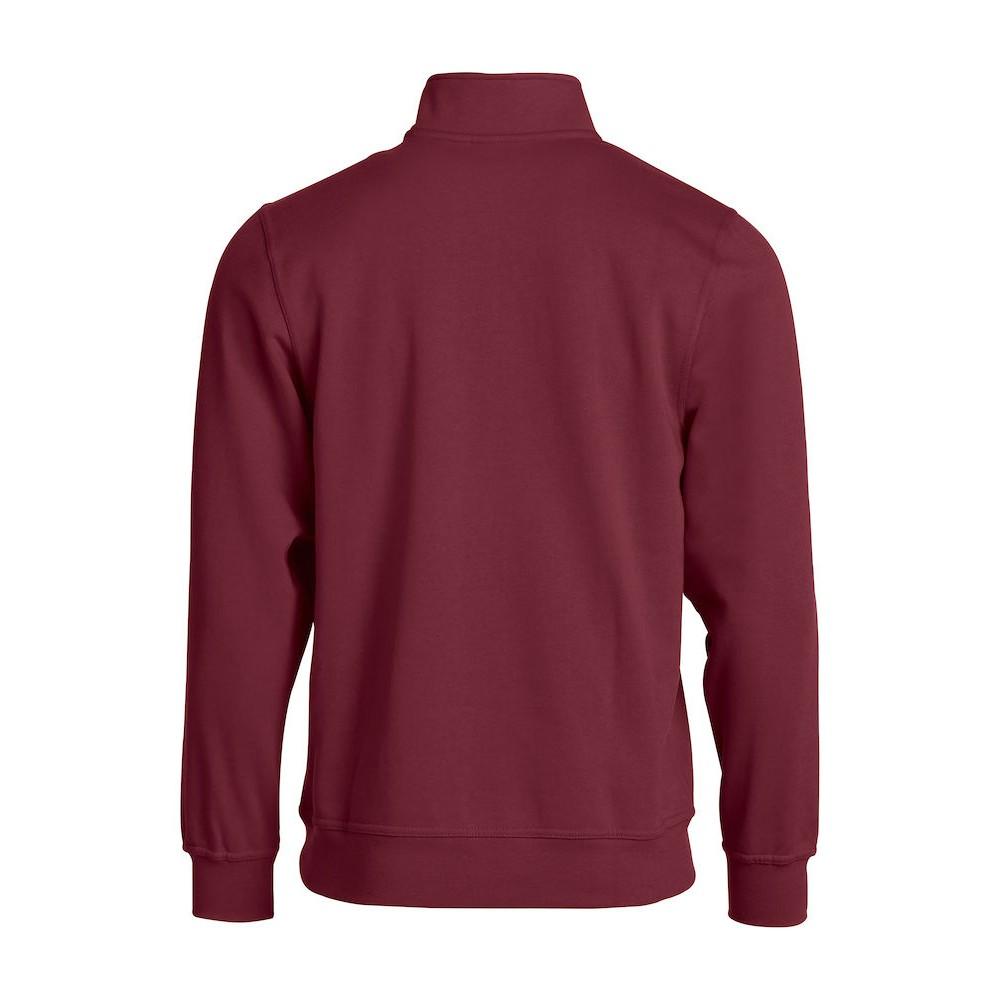 Burgundy - Lifestyle - Clique Unisex Adult Basic Half Zip Sweatshirt