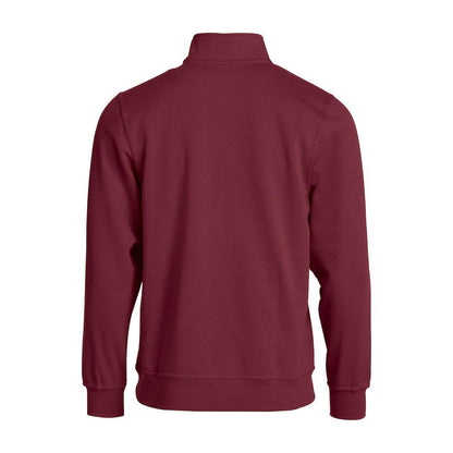 Burgundy - Lifestyle - Clique Unisex Adult Basic Half Zip Sweatshirt