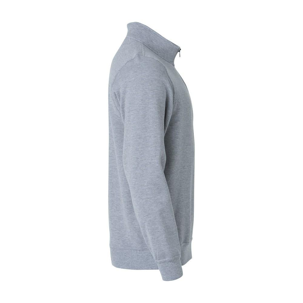 Grey Melange - Back - Clique Unisex Adult Basic Half Zip Sweatshirt