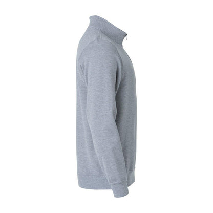 Grey Melange - Back - Clique Unisex Adult Basic Half Zip Sweatshirt