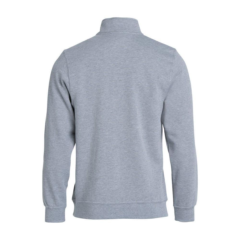 Grey Melange - Lifestyle - Clique Unisex Adult Basic Half Zip Sweatshirt