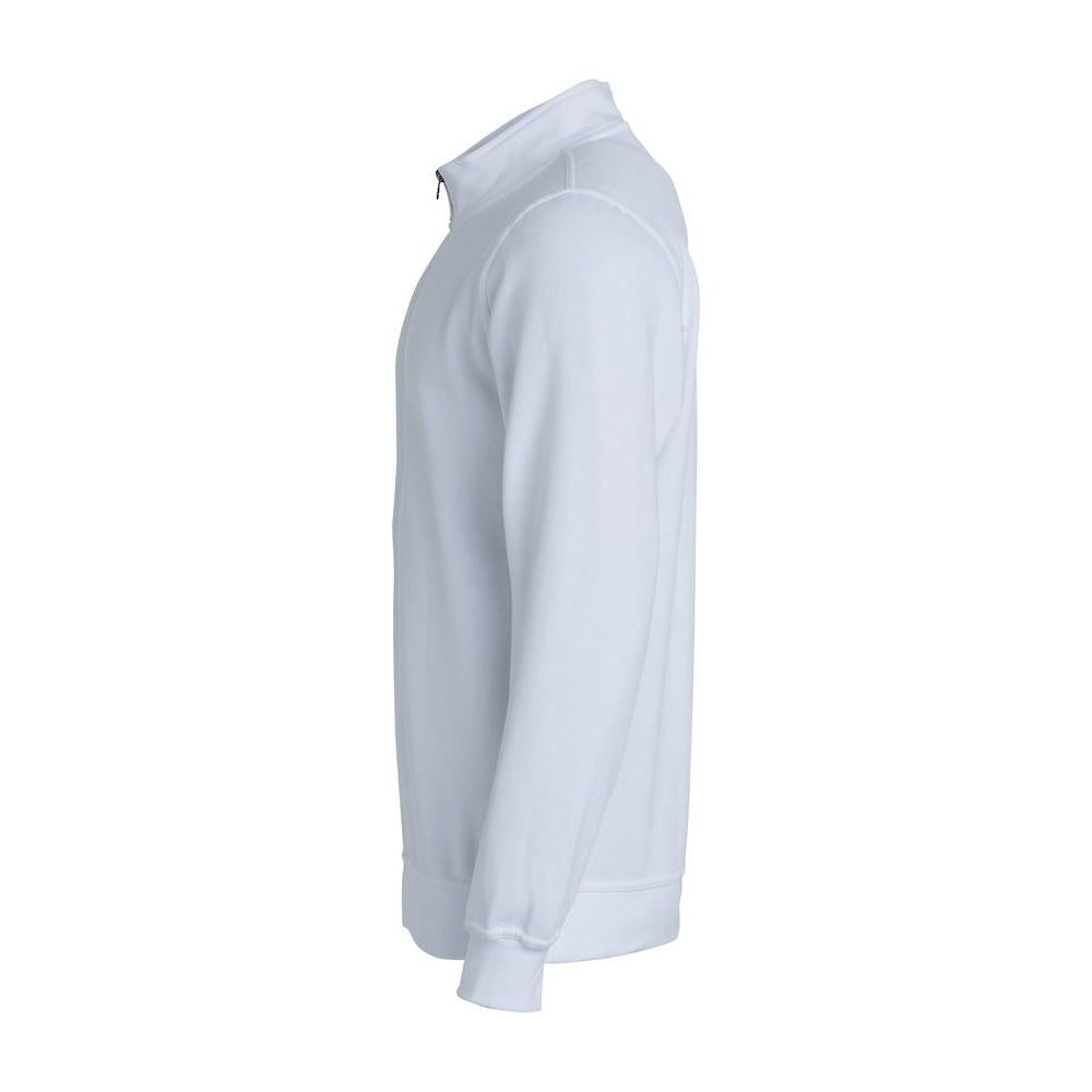 White - Side - Clique Unisex Adult Basic Half Zip Sweatshirt