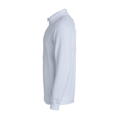 White - Side - Clique Unisex Adult Basic Half Zip Sweatshirt
