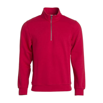 Red - Front - Clique Unisex Adult Basic Half Zip Sweatshirt