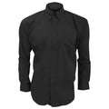 Black - Front - Kustom Kit Mens Long Sleeve Corporate Oxford Shirt