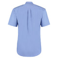 Mid Blue - Back - Kustom Kit Mens Short Sleeve Corporate Oxford Shirt