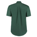 Bottle Green - Back - Kustom Kit Mens Short Sleeve Corporate Oxford Shirt