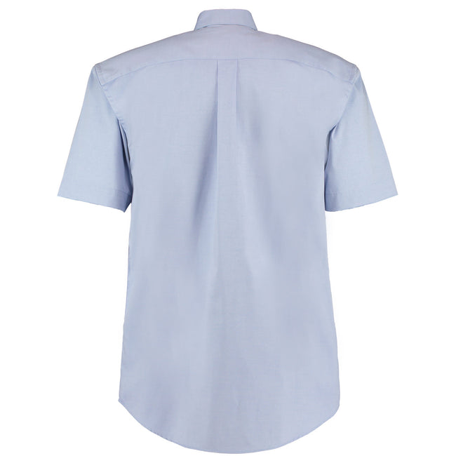 Light Blue - Back - Kustom Kit Mens Short Sleeve Corporate Oxford Shirt