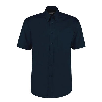 Dark Navy - Front - Kustom Kit Mens Short Sleeve Corporate Oxford Shirt