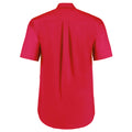 Red - Back - Kustom Kit Mens Short Sleeve Corporate Oxford Shirt