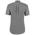 Silver Grey - Back - Kustom Kit Mens Short Sleeve Corporate Oxford Shirt
