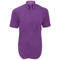 Red - Lifestyle - Kustom Kit Mens Short Sleeve Corporate Oxford Shirt