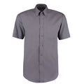 Charcoal - Front - Kustom Kit Mens Short Sleeve Corporate Oxford Shirt