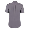 Charcoal - Back - Kustom Kit Mens Short Sleeve Corporate Oxford Shirt