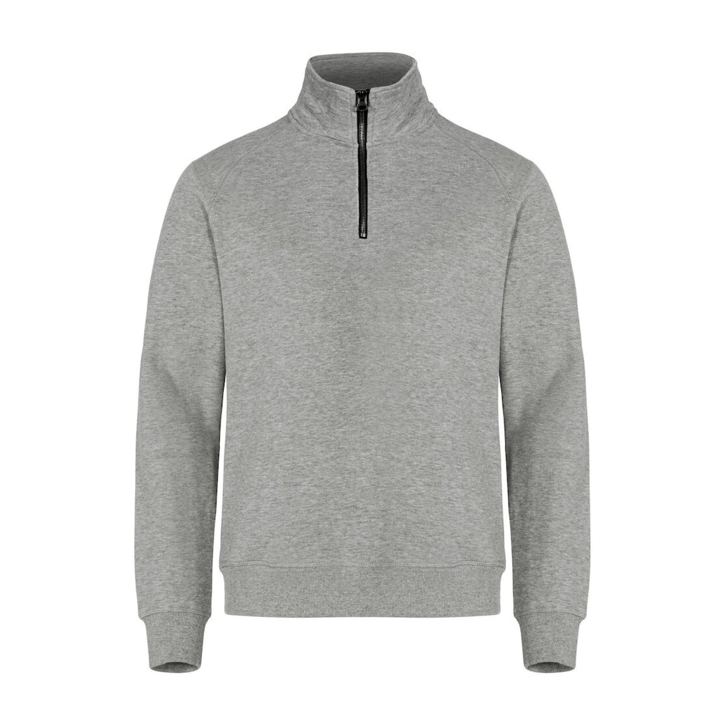 Grey Melange - Front - Clique Unisex Adult Classic Half Zip Sweatshirt