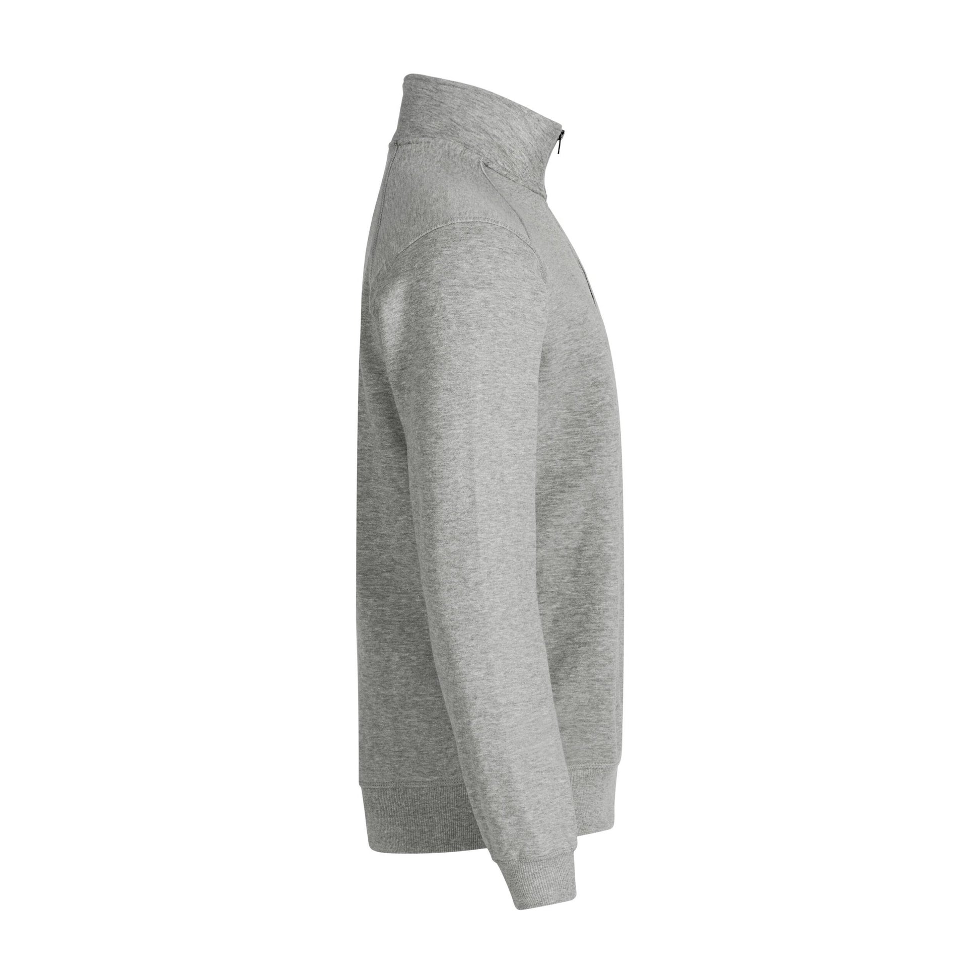 Grey Melange - Side - Clique Unisex Adult Classic Half Zip Sweatshirt