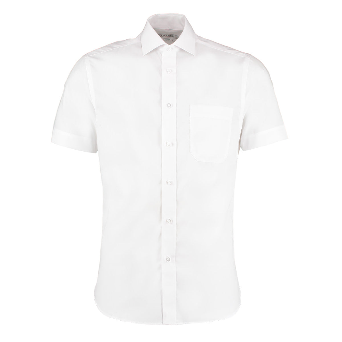 White - Front - Kustom Kit Mens Premium Non Iron Short Sleeve Shirt