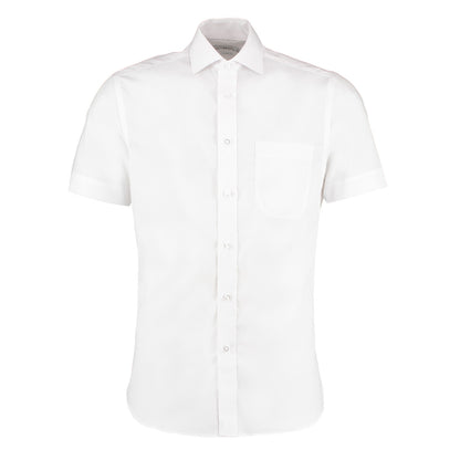 White - Front - Kustom Kit Mens Premium Non Iron Short Sleeve Shirt