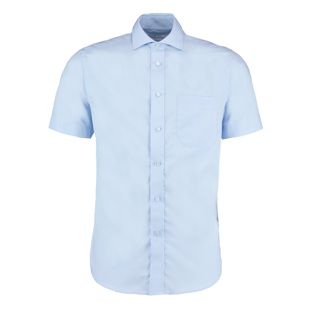 Light Blue - Back - Kustom Kit Mens Premium Non Iron Short Sleeve Shirt