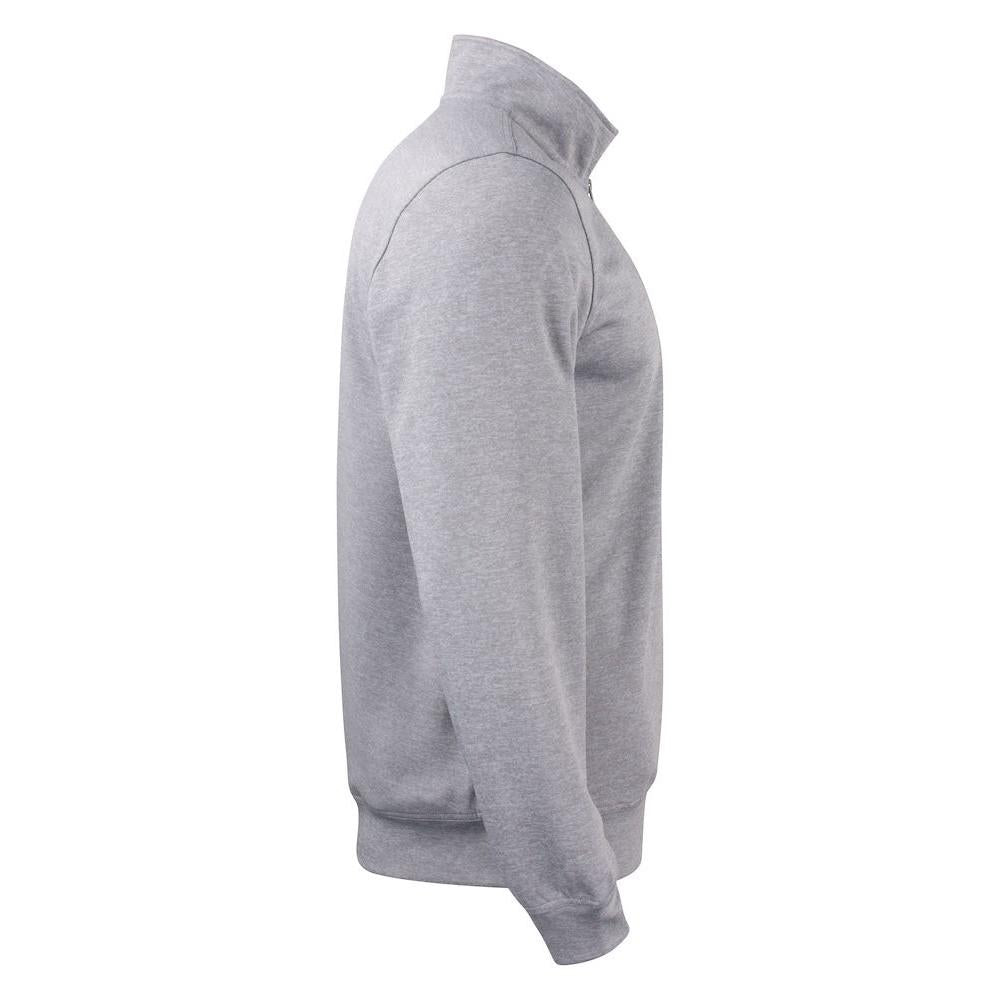 Grey Melange - Back - Clique Unisex Adult Basic Active Quarter Zip Sweatshirt