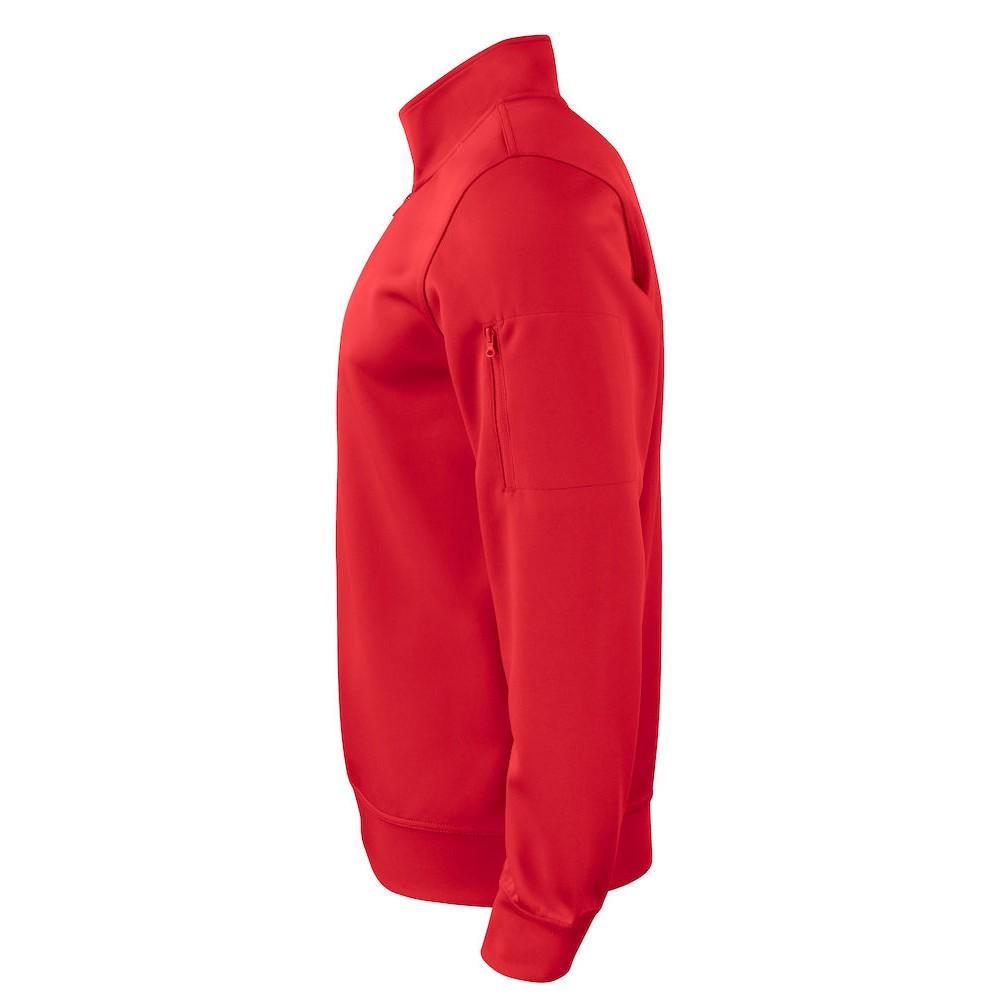 Red - Side - Clique Unisex Adult Basic Active Quarter Zip Sweatshirt