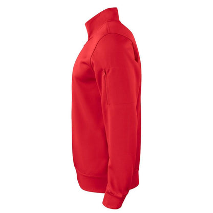 Red - Side - Clique Unisex Adult Basic Active Quarter Zip Sweatshirt