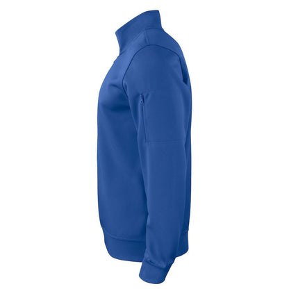 Royal Blue - Side - Clique Unisex Adult Basic Active Quarter Zip Sweatshirt