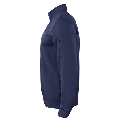 Dark Navy - Side - Clique Unisex Adult Basic Active Quarter Zip Sweatshirt