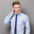 Light Blue - Side - Kustom Kit Mens Premium Non Iron Long Sleeve Shirt