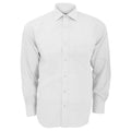 White - Front - Kustom Kit Mens Premium Non Iron Long Sleeve Shirt