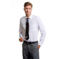 White - Back - Kustom Kit Mens Premium Non Iron Long Sleeve Shirt