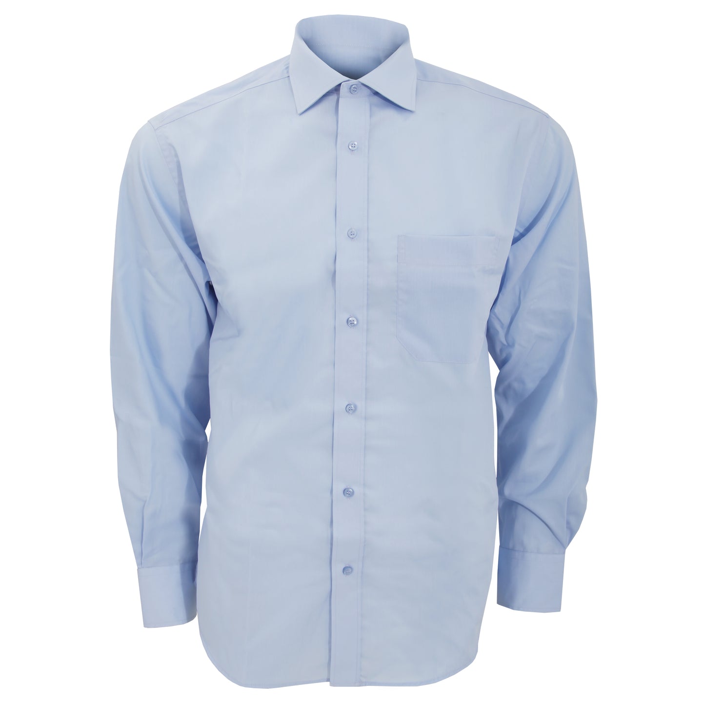 Light Blue - Front - Kustom Kit Mens Premium Non Iron Long Sleeve Shirt