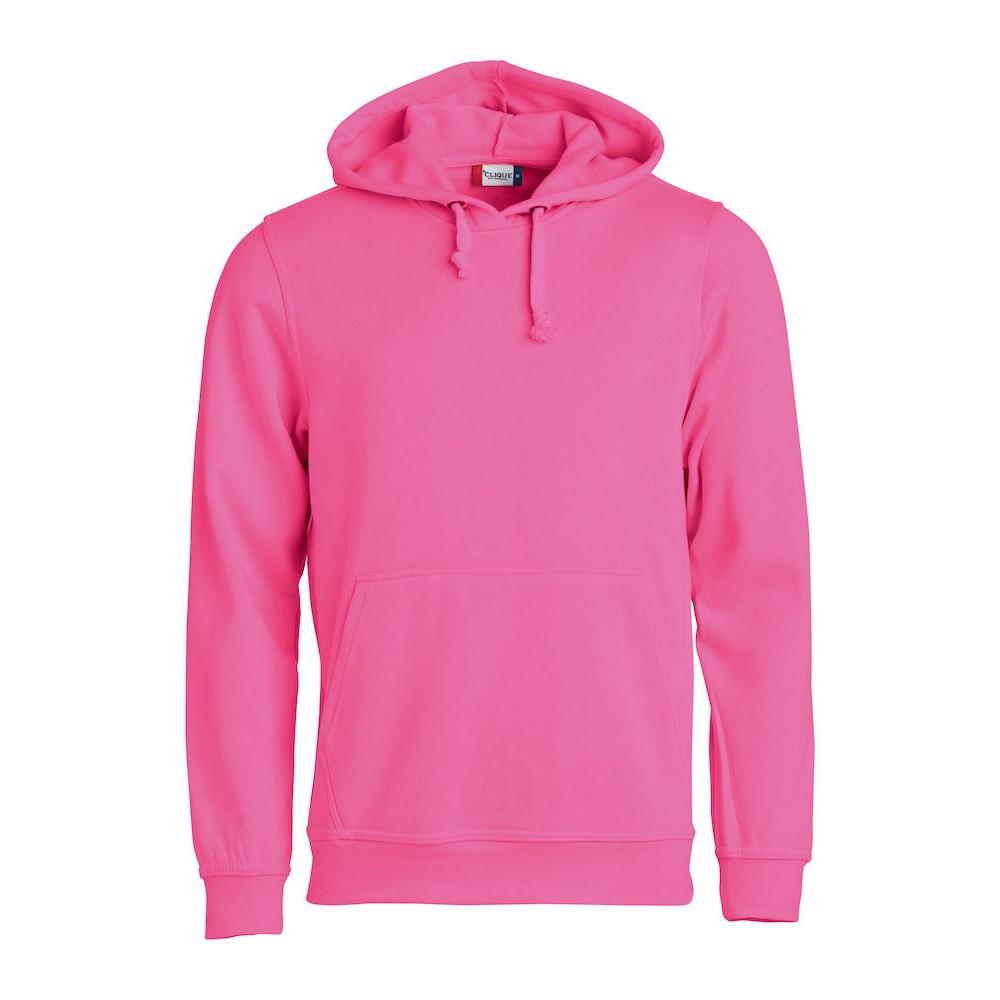 Bright Cerise - Front - Clique Unisex Adult Basic Hoodie
