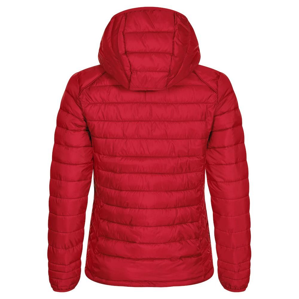 Red - Back - Clique Womens-Ladies Hudson Padded Jacket