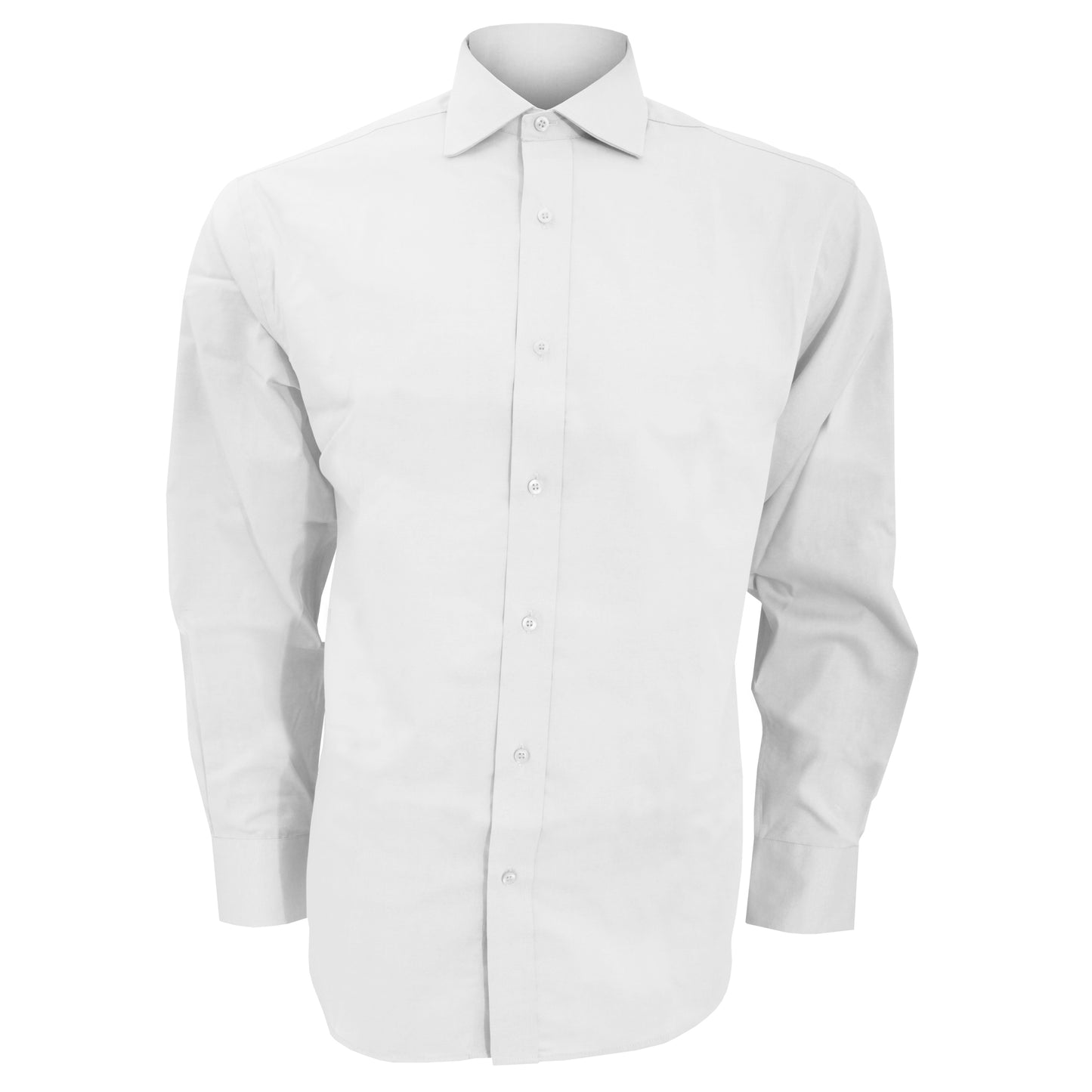 White - Front - Kustom Kit Mens Superior Oxford Long Sleeved Shirt