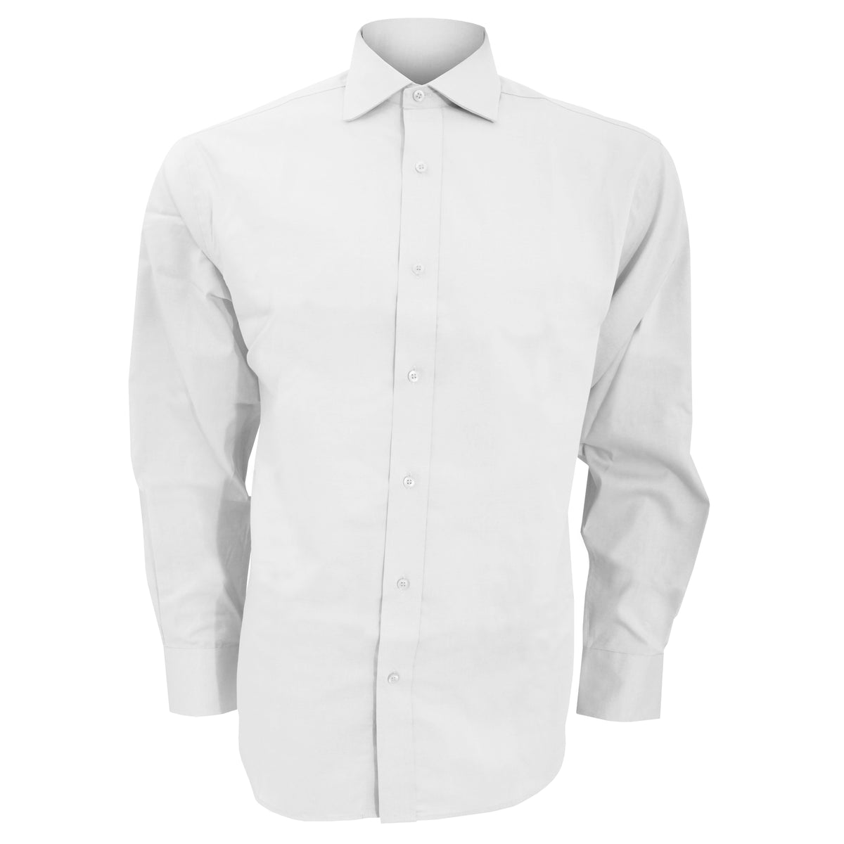 White - Front - Kustom Kit Mens Superior Oxford Long Sleeved Shirt