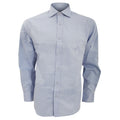 Light Blue - Front - Kustom Kit Mens Superior Oxford Long Sleeved Shirt