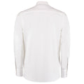 White - Side - Kustom Kit Mens Tailored Fit Long Sleeved Business Shirt