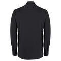 Black - Back - Kustom Kit Mens Tailored Fit Long Sleeved Business Shirt