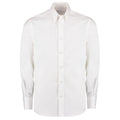 White - Front - Kustom Kit Mens Tailored Fit Long Sleeved Business Shirt